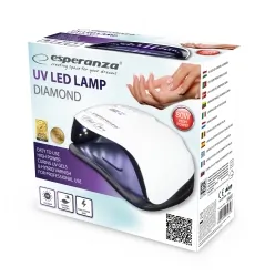 Lampa do paznokci UV/LED Esperanza Diamond 80W Dual LED do lakieru hybrydowego, żelu