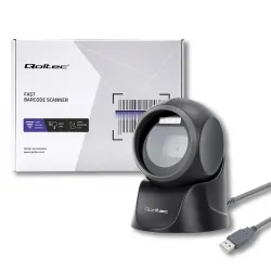 Stacjonarny czytnik kodów kreskowych 1D 2D Qoltec USB