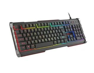 Podświetlana klawiatura dla graczy GENESIS RHOD 400 RGB ALU do gier + mysz + słuchawki + podświetlana mata