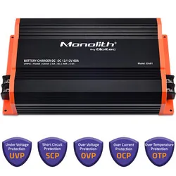 Ładowarka do akumulatorów LiFePO4 AGM Qoltec Monolith DC-DC 12V - 12V 60A 720W