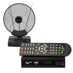 Cyfrowy zestaw DVB-T tuner DVB-T/T2 EV104 + antena pokojowa BLOW ATD17