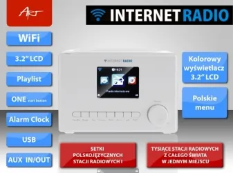 Radio internetowe ART WIFI X100 LCD kolor 3,2