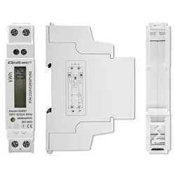 Jednofazowy elektroniczny licznik miernik zużycia energii na szynę DIN Qoltec 230V LCD 1P