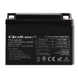 Akumulator AGM Qoltec 12V 24Ah HQ