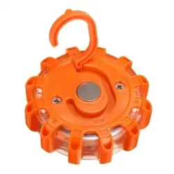 Lampa ostrzegawcza 12+3 LED LTC kempingowa flara na baterie