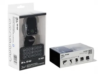 Transmiterem FM z zestawem głośnomówiącym Bluetooth 4.0 czarny + pilot