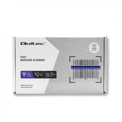 Laserowy czytnik kodów kreskowych 1D Qoltec USB - biały