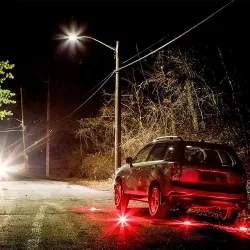 Lampa ostrzegawcza 12+3 LED LTC kempingowa flara na baterie