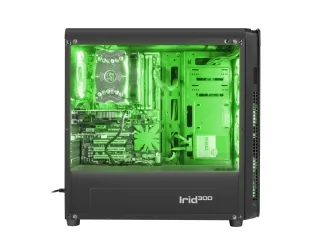 Obudowa  GENESIS IRID 300 GREEN MIDI TOWER Z OKNEM, REG. OBR., USB 3.0, BEZ PSU