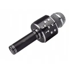 Bezprzewodowy mikrofon Bluetooth WS858 czarny karaoke 