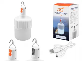 Lampa 2w1 kempingowa owadobójcza LED LTC 12 W 1200 mAh podwieszana