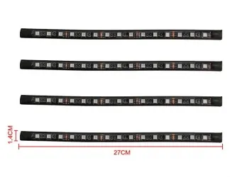 Zestaw oświetlenia kabiny samochodu LED RGB wnętrza auta + pilot