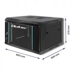 Szafa instalacyjna RACK Qoltec 19&#039;&#039; 6U 600 x 370 x 600 - czarna