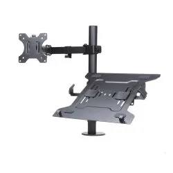 Uchwyt biurkowy Art L-24 do monitora LED/LCD 13-32 cala z podstawką na notebooka