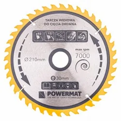 Tarcza widiowa do drewna 210x30 40 zębów Powermat TDD-210x30x40Z