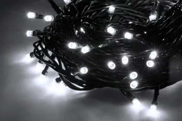 Lampki ozdobne choinkowe zimne białe wewnętrzne LED 100 szt 10 m