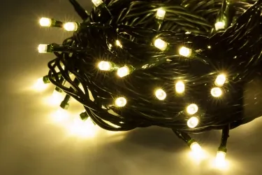 Lampki ozdobne choinkowe ciepłe białe wewnętrzne LED 100 szt 10 m