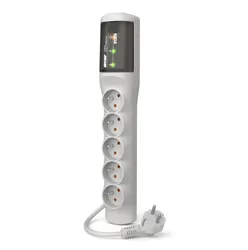 Listwa przedłużacz przeciwprzepięciowy ACAR XProtector ULTRA 1,5m 5 gniazd 10A szara