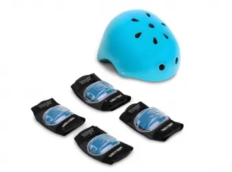 Deskorolka Caretero Toyz DEXTER + kask i ochraniacze - niebieska