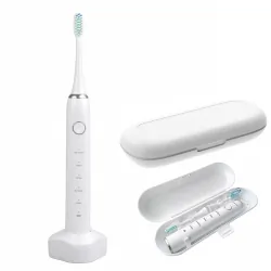 Szczoteczka soniczna do zębów TRAVEL 5 trybów Etui podróżne 2 końcówki 