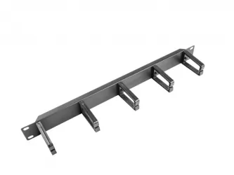 Organizer kabli LANBERG do szafy RACK 19" 1U z 5 plastikowymi uchwytami typ B czarny
