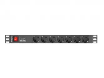 Listwa zasilająca RACK PDU LANBERG do szafy RACK 19&quot; 1U 16A 2m 7xSCHUKO czarna