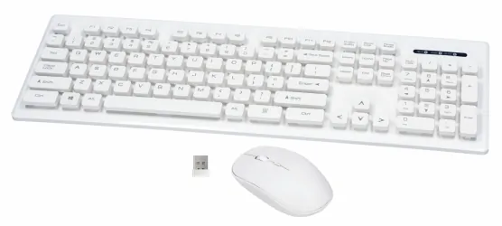 Zestaw bezprzewodowy klawiatura + mysz 2.4GHZ Rebeltec WHITERUN
