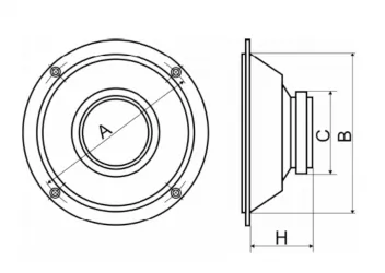 Głośnik samochodowy Peiying 4&quot; 60W 4 Ohm