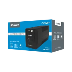 Zasilacz awaryjny komputerowy UPS REBEL Nanopower 1000 offline 1000VA 600W