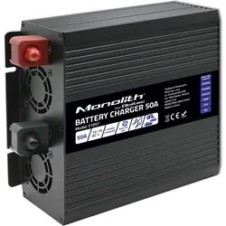 Inteligentna ładowarka do akumulatorów LiFePO4 AGM GEL SLA Qoltec Monolith 50A 12V