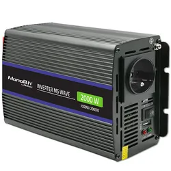 Przetwornica napięcia Qoltec Monolith 2000 MS Wave 12V/230V 1000W/2000W USB
