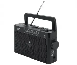 Przenośne radio LTC Sona z akumulatorem - czarne