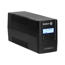 Zasilacz awaryjny komputerowy UPS REBEL Nanopower Plus 650 offline 650VA 360W LCD USB RJ45
