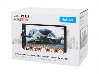 Radio samochodowe BLOW  AVH-9810 2DIN 7&quot; Bluetooth FM SD USB AUX pilot + kamera cofania