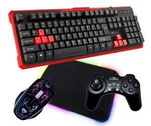 Klawiatura Genesis RHOD 110 gamingowa dla graczy ULTRA WYTRZYMAŁA + 8 klawiszy + mysz + pad + mata RGB