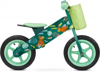 Rowerek biegowy drewniany Caretero Toyz Zap pompowane koła 12&quot; - zielony