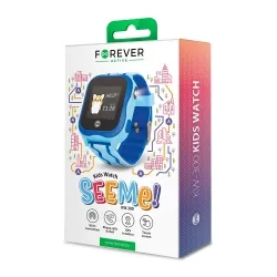 Zegarek smartwatch Forever KW-300 dla dzieci z lokalizatorem GPS WIFI SOS niebieski