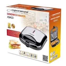 Opiekacz do kanapek toster sandwich Esperanza ASIAGO 1000W nieprzywierający