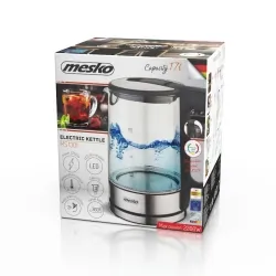 Czajnik elektryczny z regulacja temperatury Mesko MS 1301b szklany 1,7 L - czarny