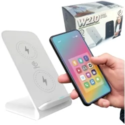 Bezprzewodowa ładowarka indukcyjna QI Rebeltec 15W High Speed - biała