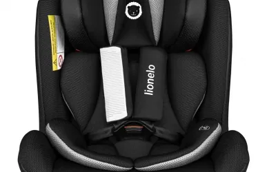 Fotelik samochodowy przód tył LIONELO BRAAM 0-36 KG ISOFIX + noga - kolor czarny