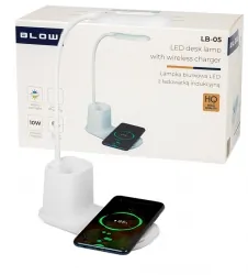 Lampka biurkowa LED BLOW LB-05 z ładowarką indukcyjną QC