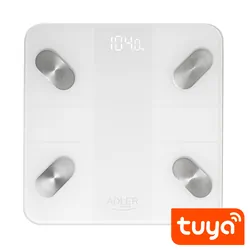 Waga analityczna Bluetooth Adler AD 8186 udźwig do 180 kg 18 parametrów aplikacja Tuya