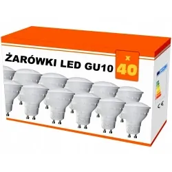 Zestaw 40x żarówka LED GU10 7W AC230V 6500K 635lm