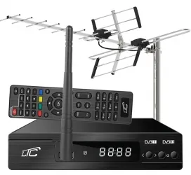 Zestaw telewizji naziemnej DVB-T tuner cyfrowy LTC DVB-T2 WiFi HEVC H.265 + antena kierunkowa ATD31S