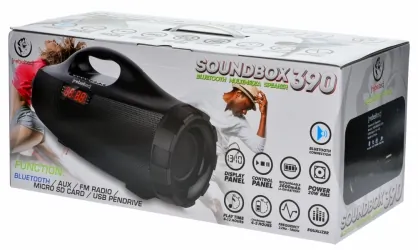 Rebeltec SoundBOX 390 głośnik bluetooth radio bass treble MP3 SD USB AUX