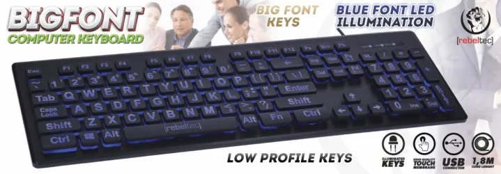 Klawiatura podświetlana dla seniora Rebeltec BigFONT