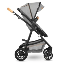 Wózek wielofunkcyjny LIONELO AMBER 2 w 1 spacerówka + gondola + torba + akcesoria - szary