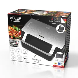 Opiekacz do kanapek 2w1 Adler AD 3073