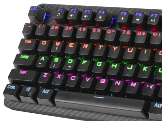 Klawiatura gamingowa dla graczy FURY TORNADO US mechaniczna podświetlenie JIXIAN BLUE